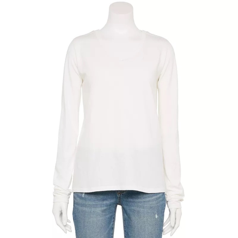 Adaptive Women's Sonoma Goods For Life® Easy Dressing Long Sleeve V-Neck Top